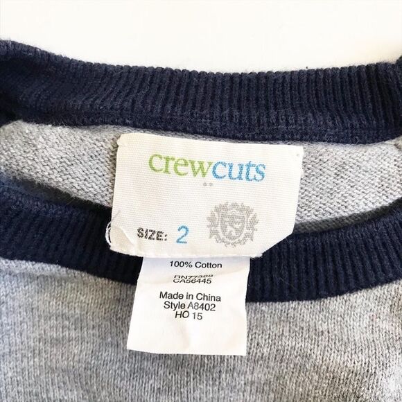 Crewcuts blue/gray light knit sweater VGUC 2T - Picture 3 of 4